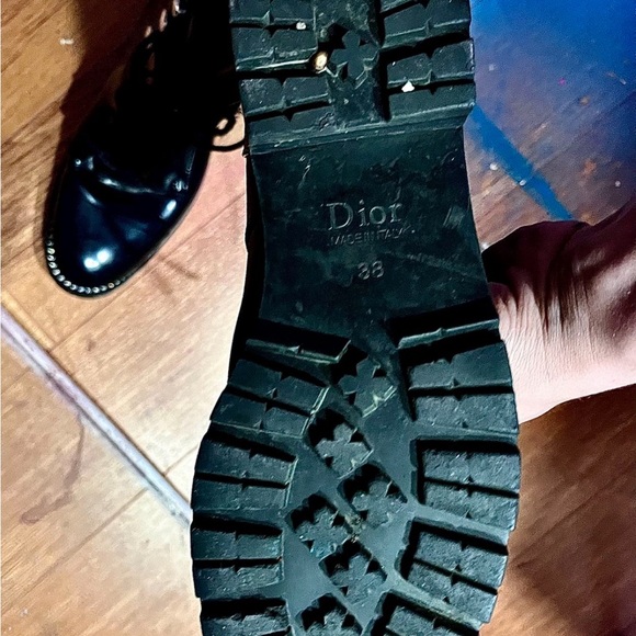 Christian Dior Patent Leather Combat Boots size 38/8! - Picture 5 of 8